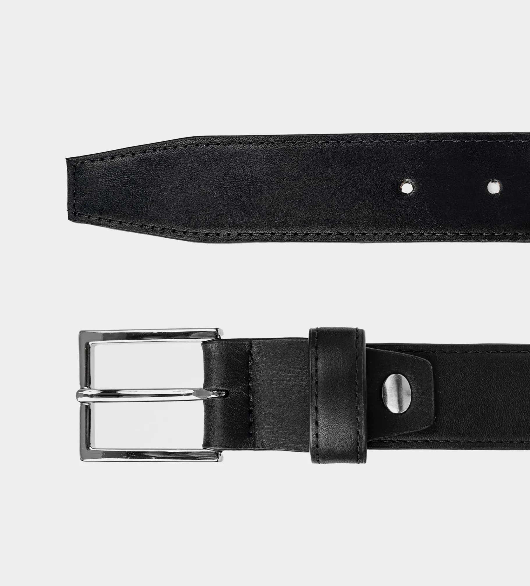 Fashion CINTURÓN PIEL AUTÉNTICA NEGRO Hombre Cinturones | Cinturones