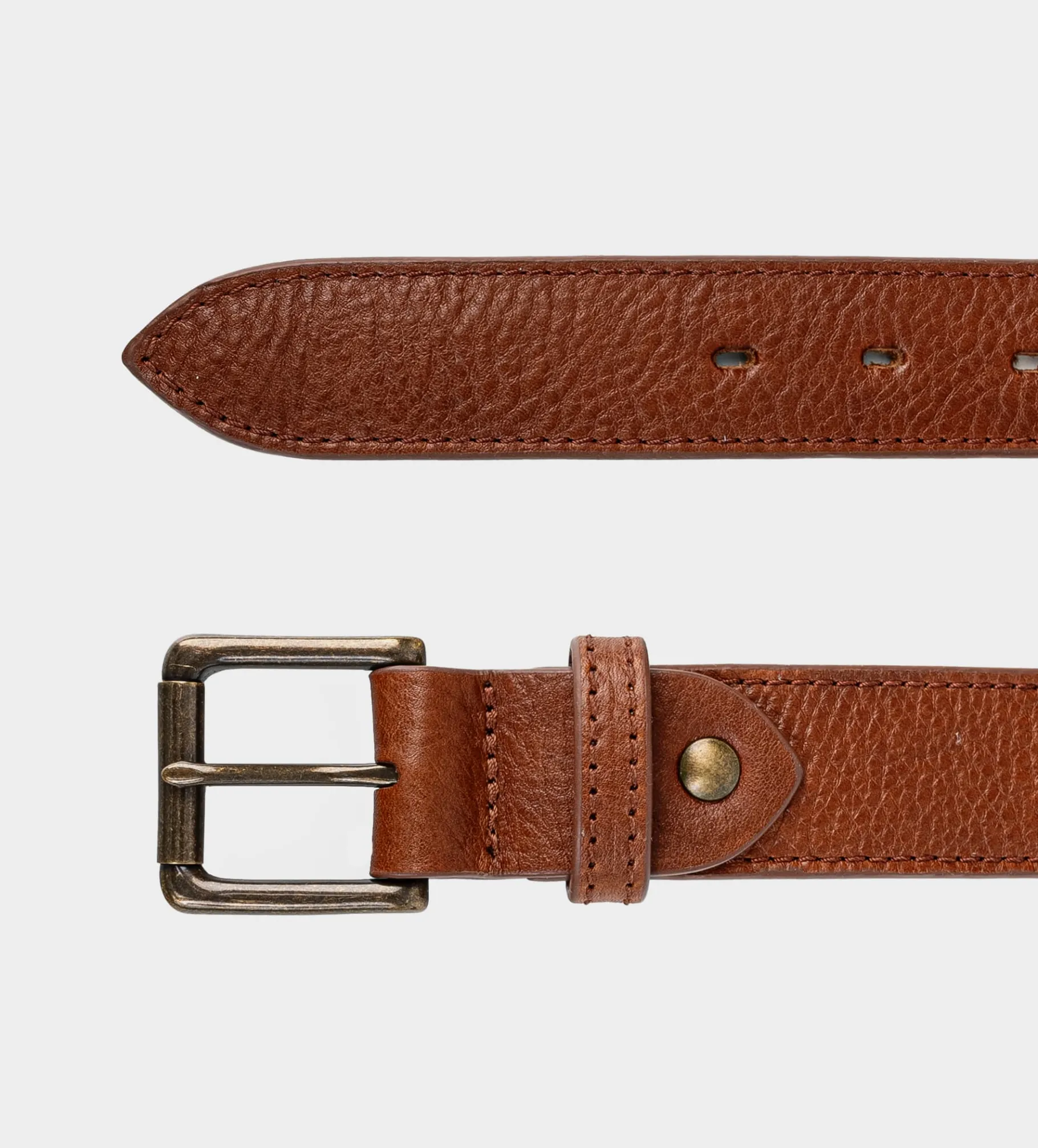 Discount CINTURÓN TEXTURA PIEL AUTÉNTICA MIEL Hombre Cinturones | Cinturones