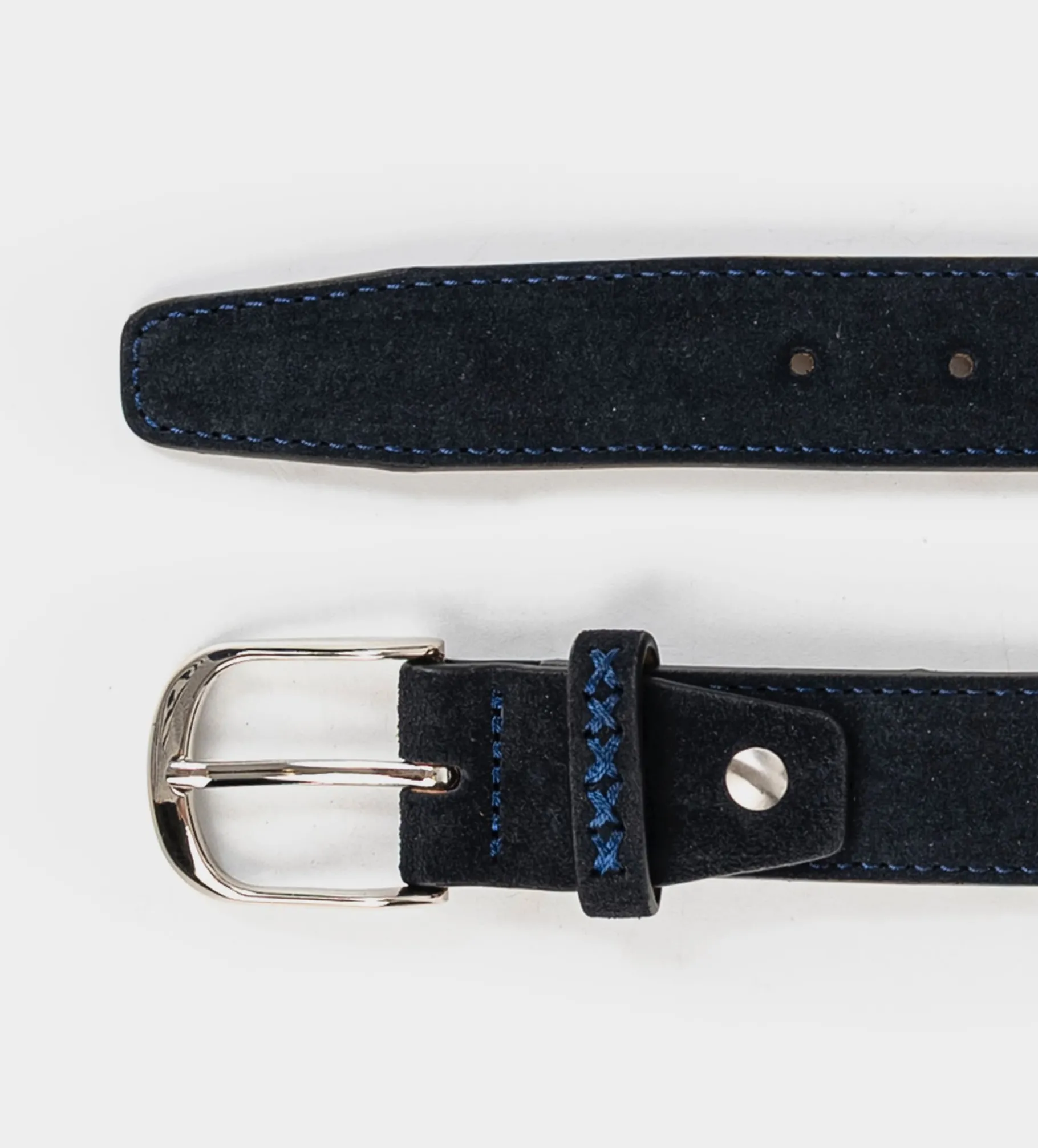 Outlet CINTURON GAMUZA PIEL AZUL Hombre Cinturones | Cinturones