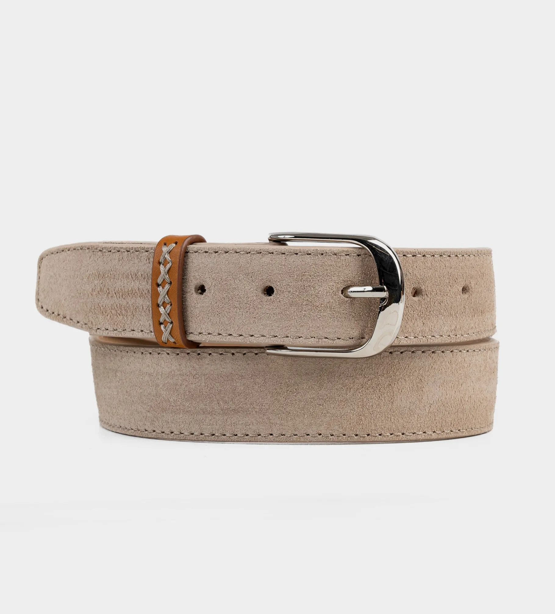 Discount CINTURON GAMUZA PIEL BEIGE Hombre Cinturones | Cinturones