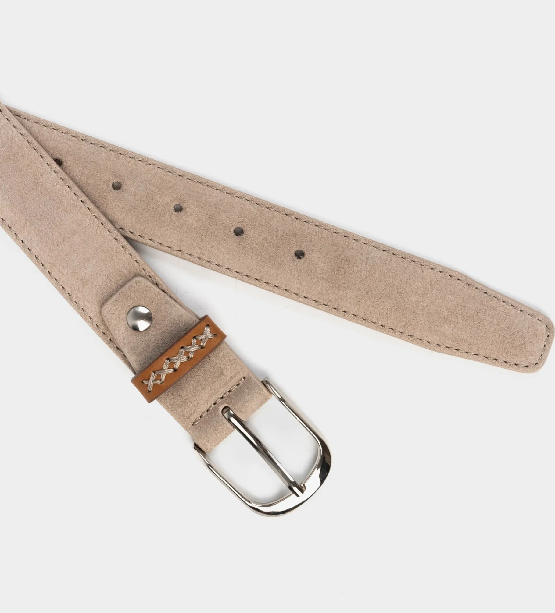 Discount CINTURON GAMUZA PIEL BEIGE Hombre Cinturones | Cinturones