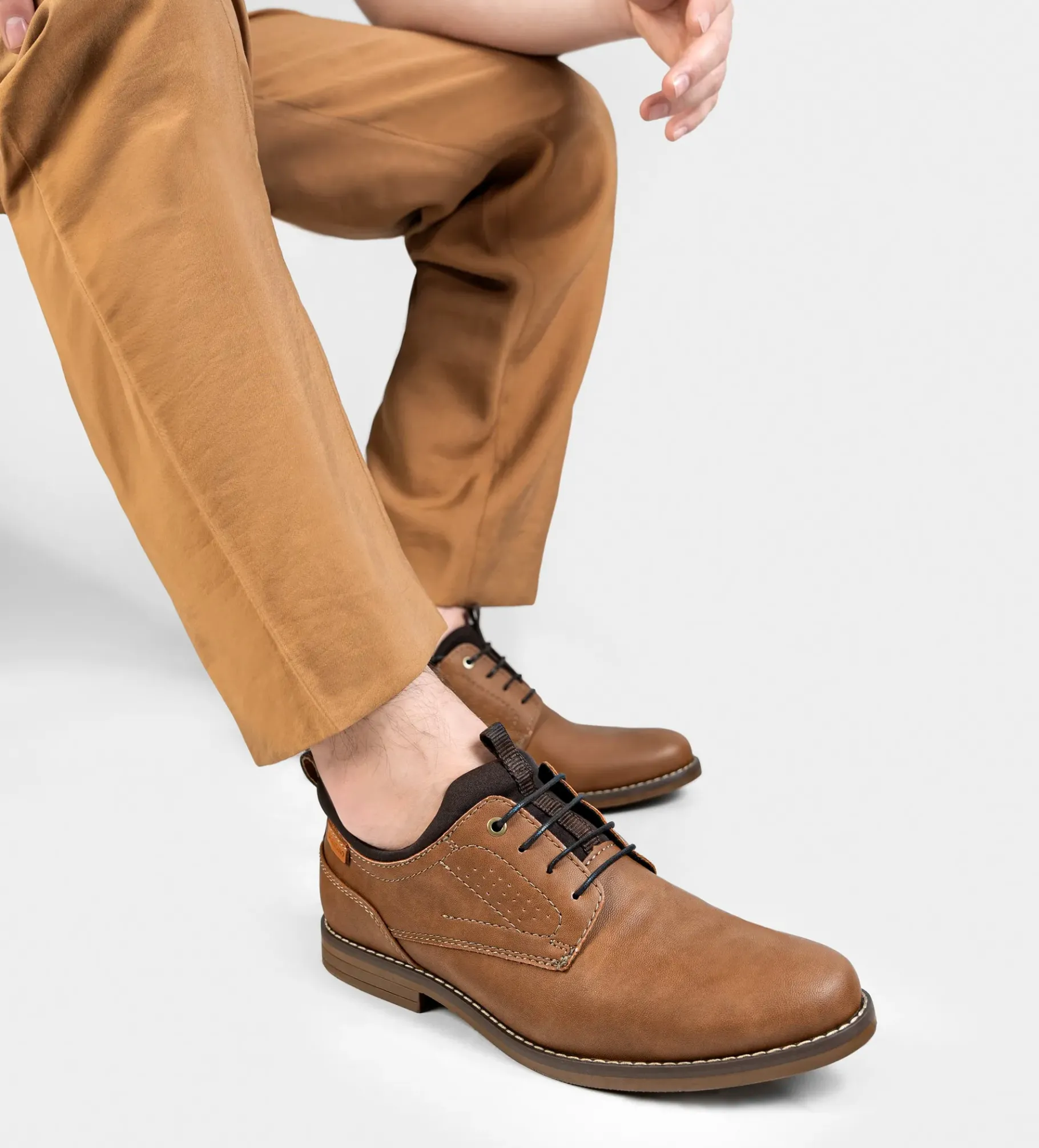 Hot DERBY CALCETÍN GRABADO MIEL Hombre Casual