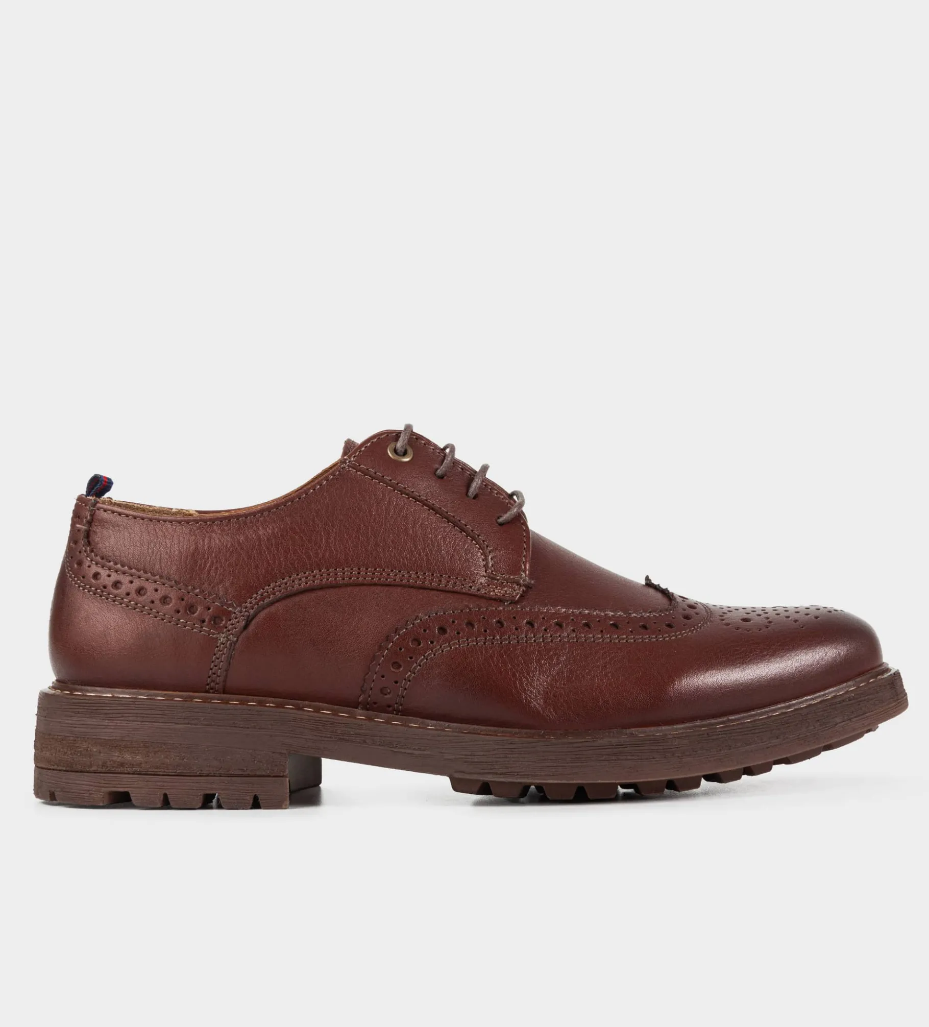 Outlet DERBY WINGTIP PIEL CAFÉ Hombre Casual