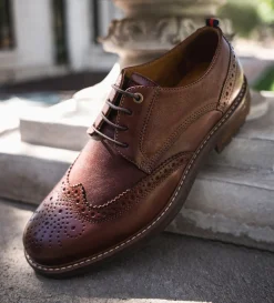 Outlet DERBY WINGTIP PIEL CAFÉ Hombre Casual