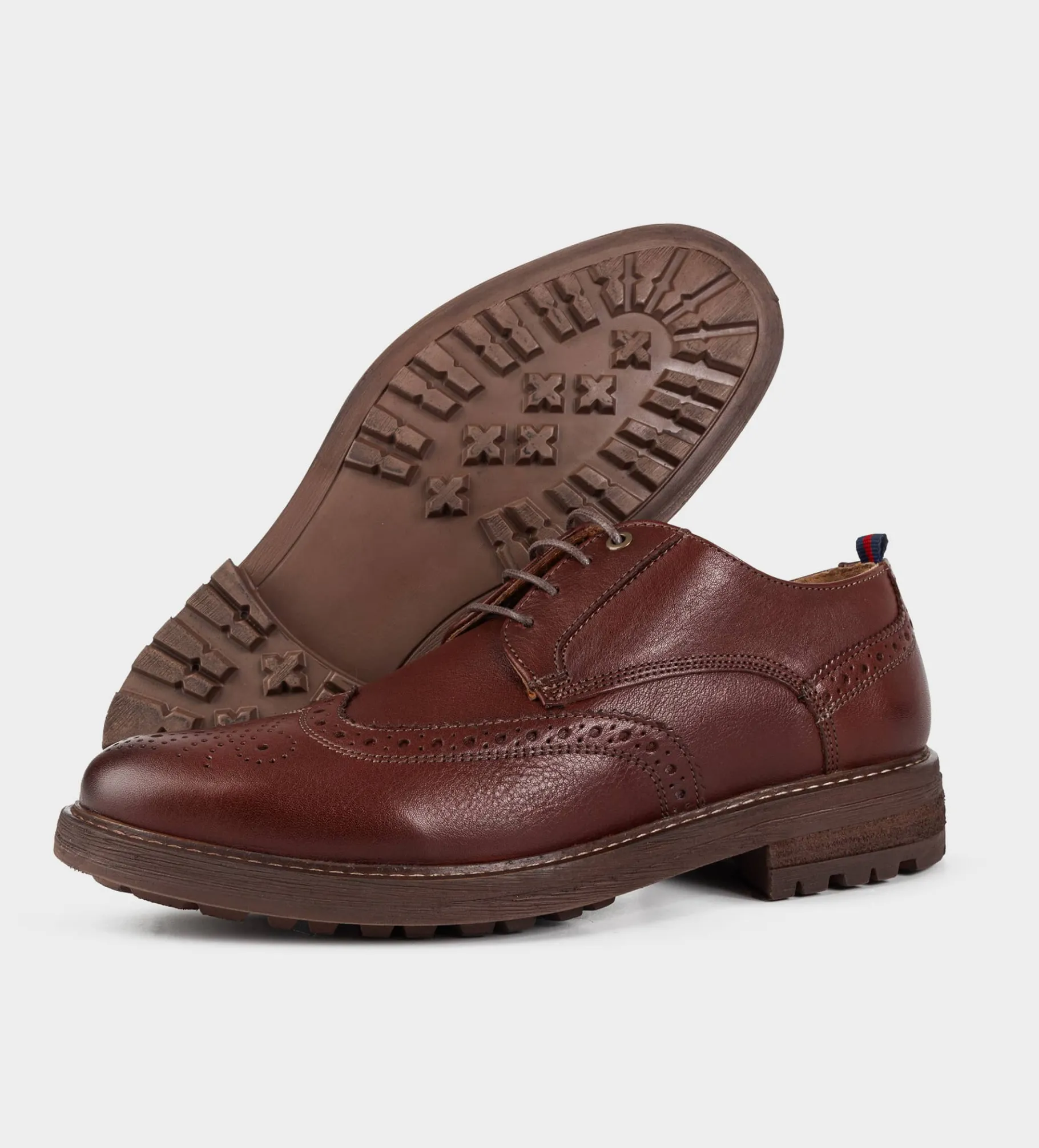Outlet DERBY WINGTIP PIEL CAFÉ Hombre Casual