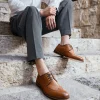 Hot DERBY WINGTIP PIEL MIEL Hombre Vestir