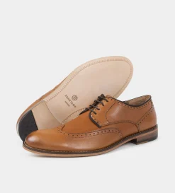 Hot DERBY WINGTIP PIEL MIEL Hombre Vestir