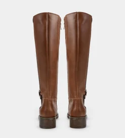 Sale HIGH-BOOTS HEBILLA ECUESTRE PIEL CAFÉ Mujer Botas Y Botines | Piel Auténtica