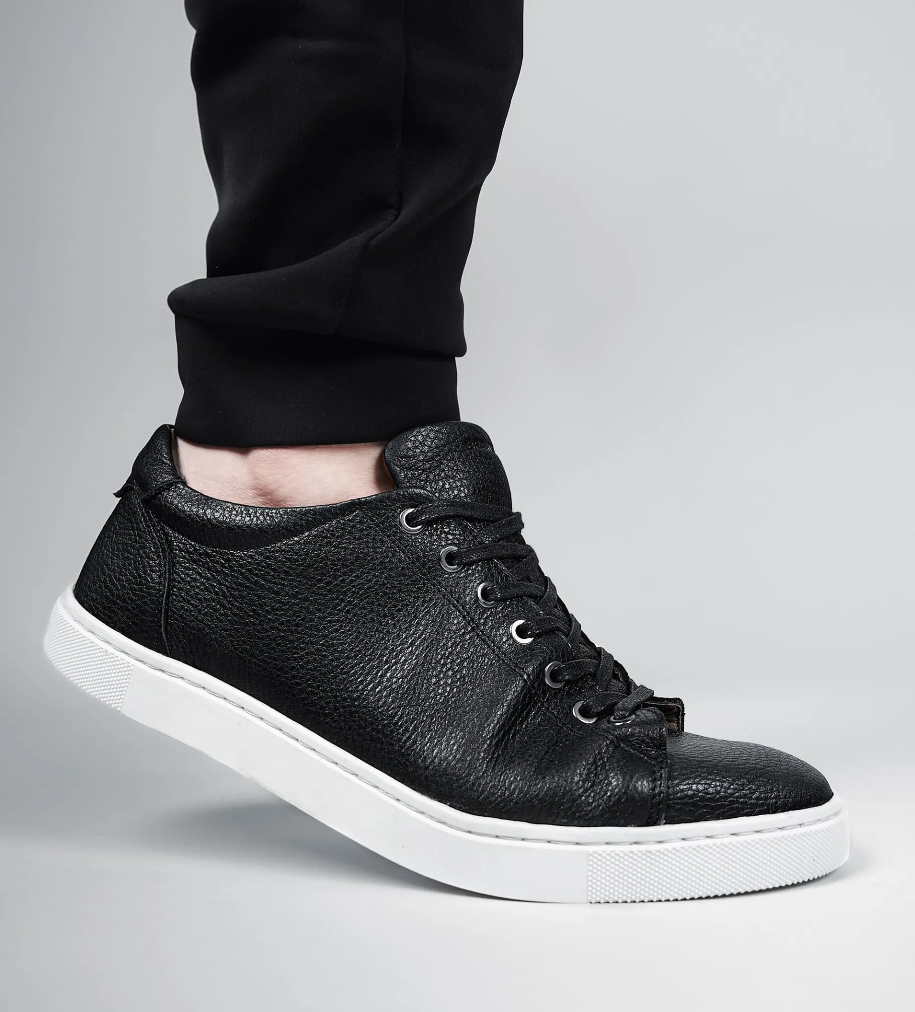Hot LUXURY SNEAKER PIEL NEGRO Hombre Sneakers