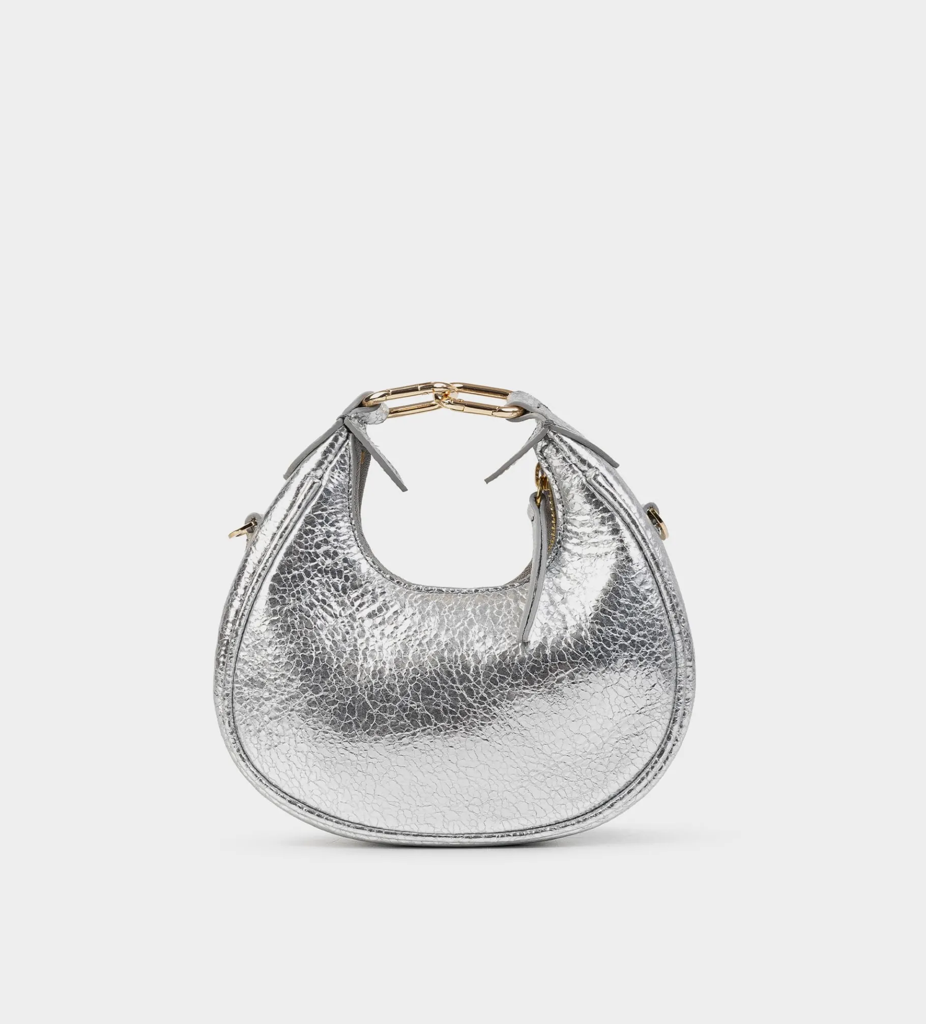 New MINI BOLSO HOBO PIEL PLATA Mujer Fiesta | Bolsos Y Accesorios