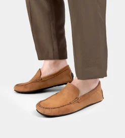 Online MOCASÍN CASUAL NUBUCK MIEL Hombre Mocasines