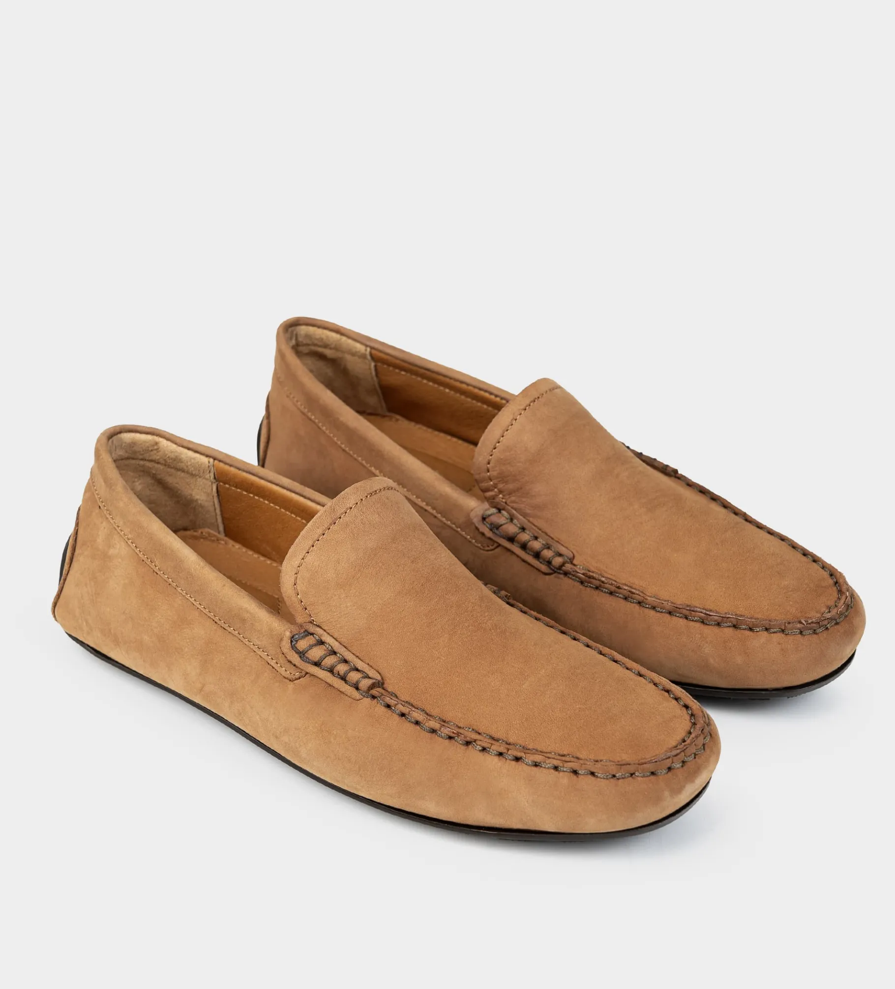 Online MOCASÍN CASUAL NUBUCK MIEL Hombre Mocasines