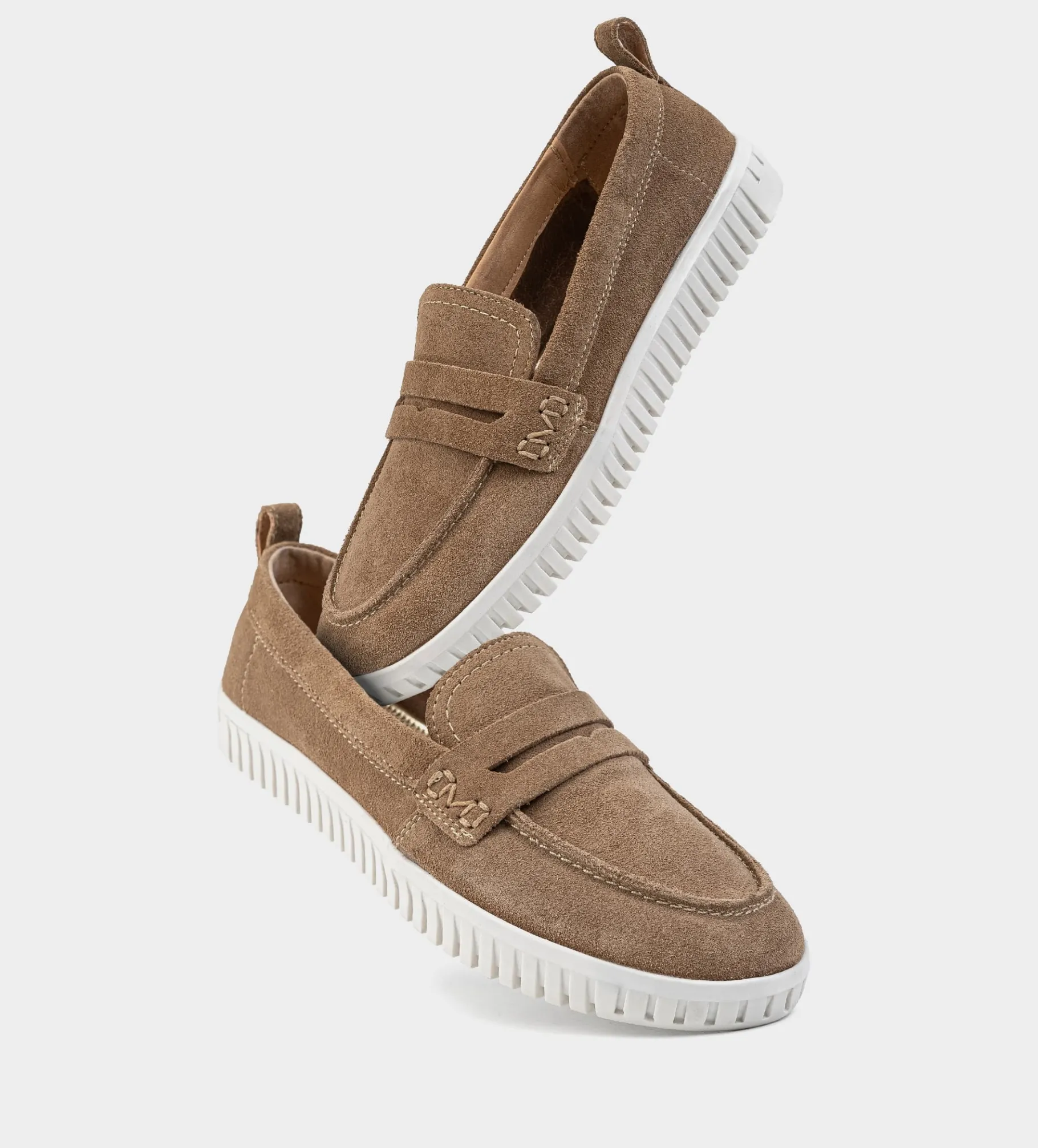 Sale MOCASÍN CASUAL PIEL BEIGE Mujer Flats Y Mocasines