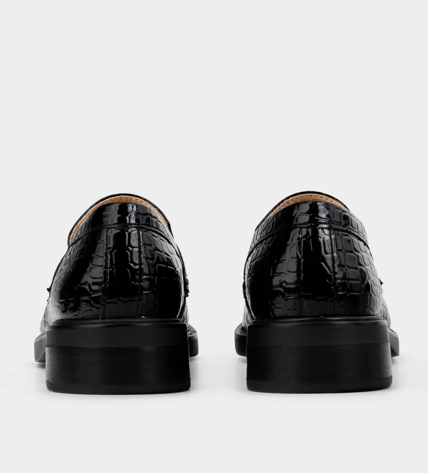 Best MOCASÍN HERRAJE CHAROL GRABADO NEGRO Mujer Flats Y Mocasines