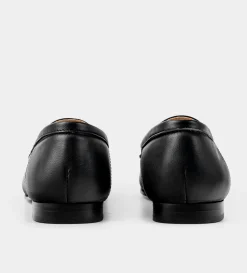 Fashion MOCASÍN HERRAJE PIEL NEGRO Mujer Piel Auténtica | Flats Y Mocasines