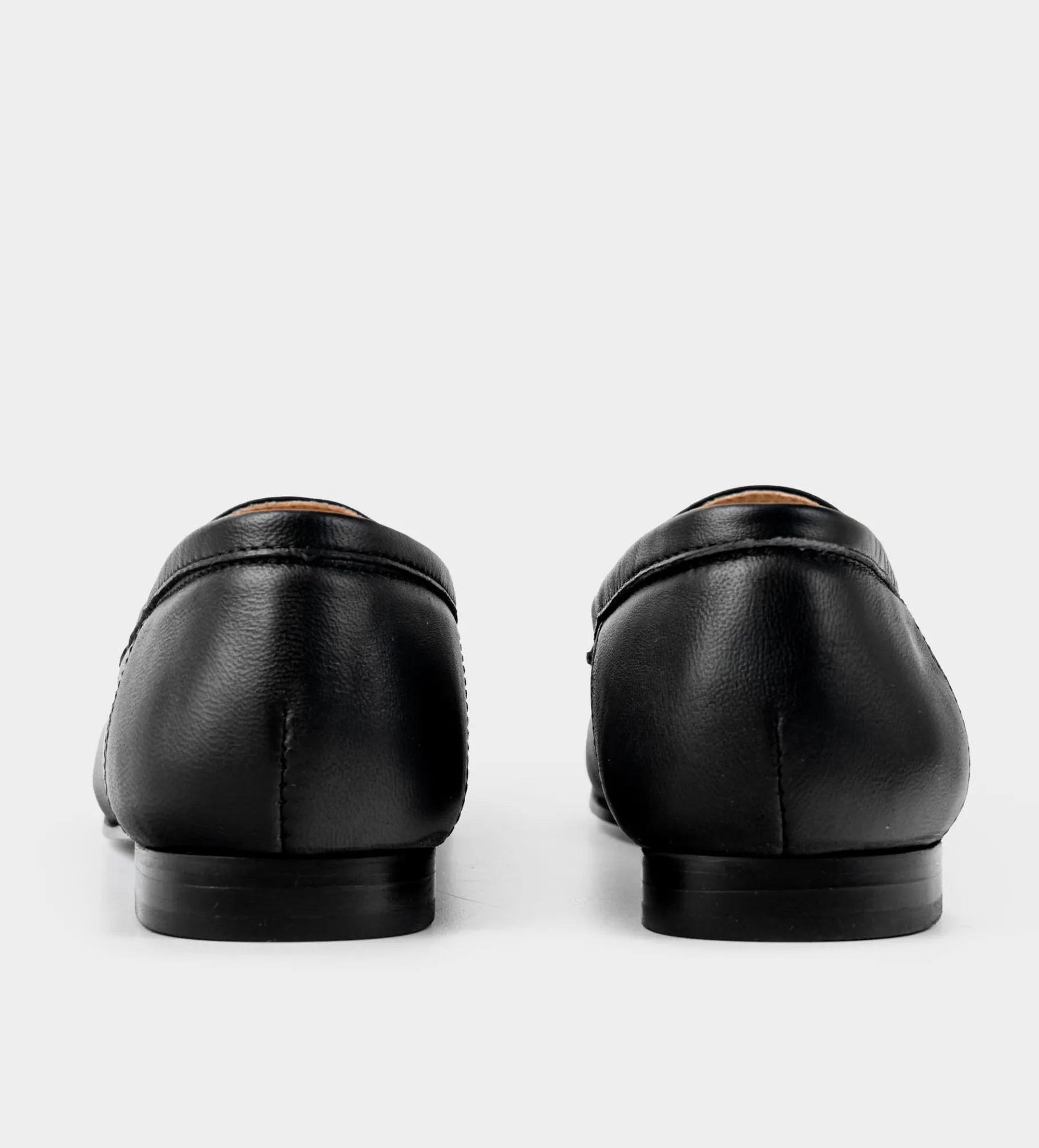 Fashion MOCASÍN HERRAJE PIEL NEGRO Mujer Piel Auténtica | Flats Y Mocasines