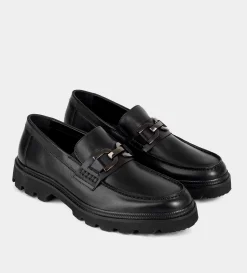 New MOCASÍN TRACK HERRAJE PIEL NEGRO Hombre Mocasines
