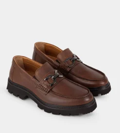 Discount MOCASÍN TRACK HERRAJE PIEL CAFÉ Hombre Mocasines