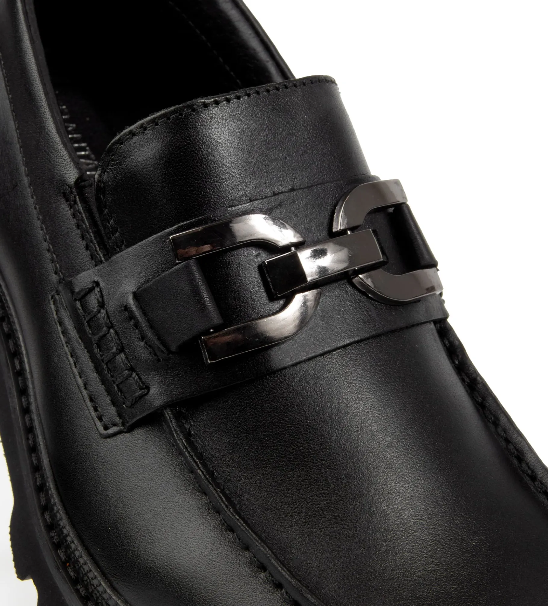 New MOCASÍN TRACK HERRAJE PIEL NEGRO Hombre Mocasines