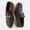 Online MOCASÍN TRACK PIEL TEXTURA CAFÉ Hombre Mocasines