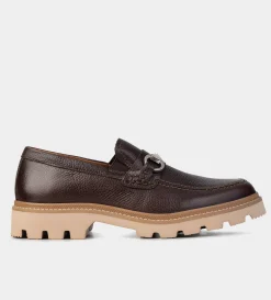 Online MOCASÍN TRACK PIEL TEXTURA CAFÉ Hombre Mocasines