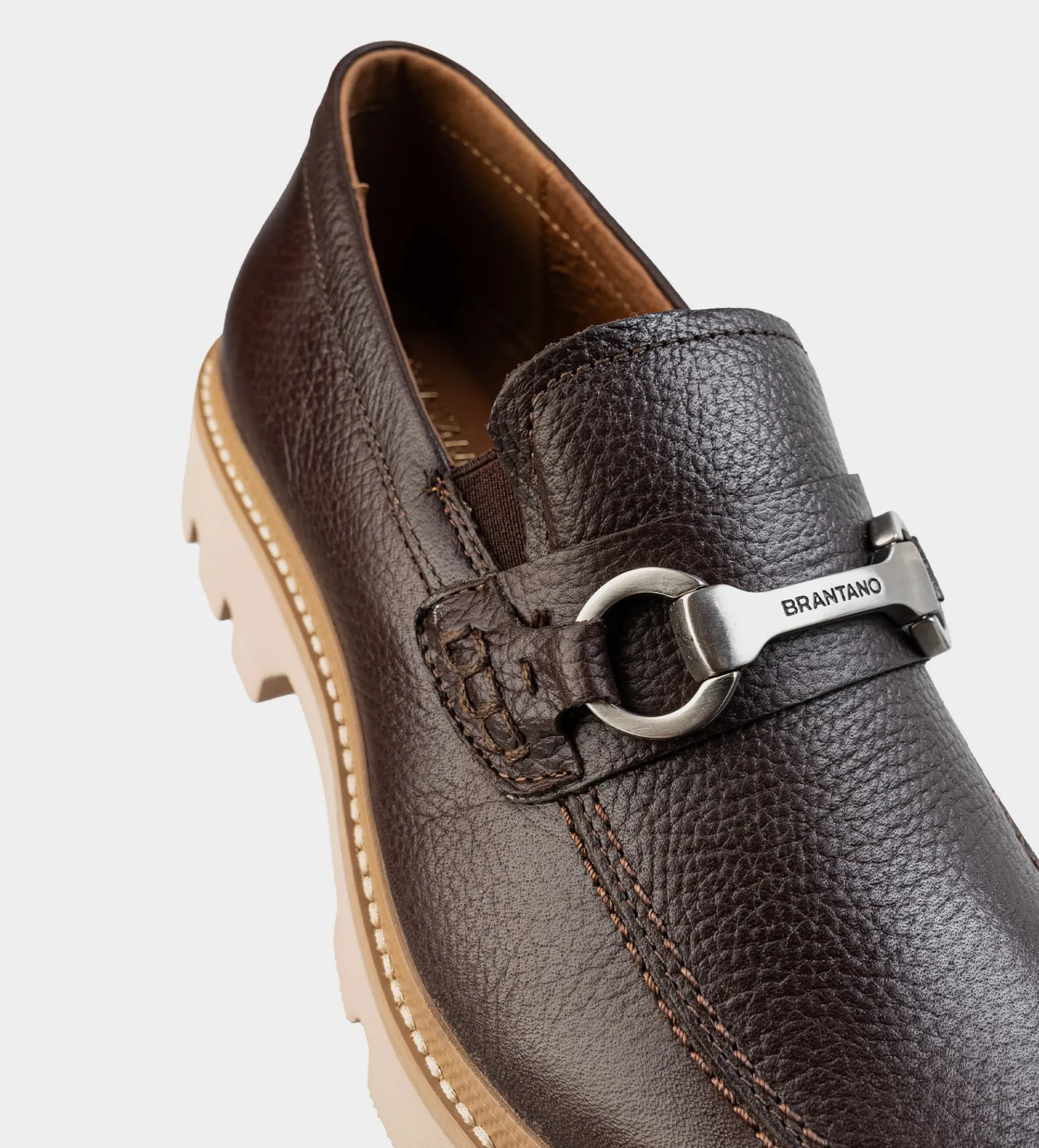 Online MOCASÍN TRACK PIEL TEXTURA CAFÉ Hombre Mocasines