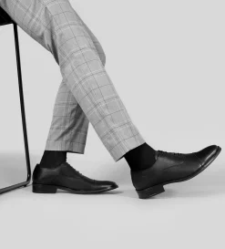 Outlet OXFORD PUNTERA PIEL NEGRO Hombre Vestir