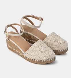 Outlet SANDALIA ALPARGATA TEXTIL BEIGE Mujer Flats Y Mocasines | Sandalias Y Plataformas
