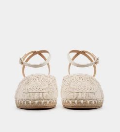 Outlet SANDALIA ALPARGATA TEXTIL BEIGE Mujer Flats Y Mocasines | Sandalias Y Plataformas