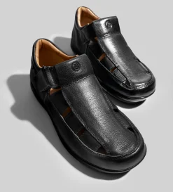 Outlet SANDALIA CASUAL PIEL NEGRO Hombre Sandalias