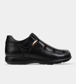 Outlet SANDALIA CASUAL PIEL NEGRO Hombre Sandalias