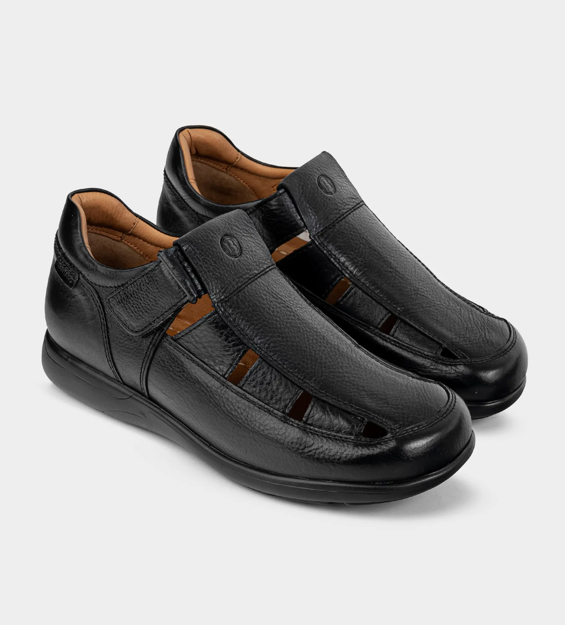 Outlet SANDALIA CASUAL PIEL NEGRO Hombre Sandalias