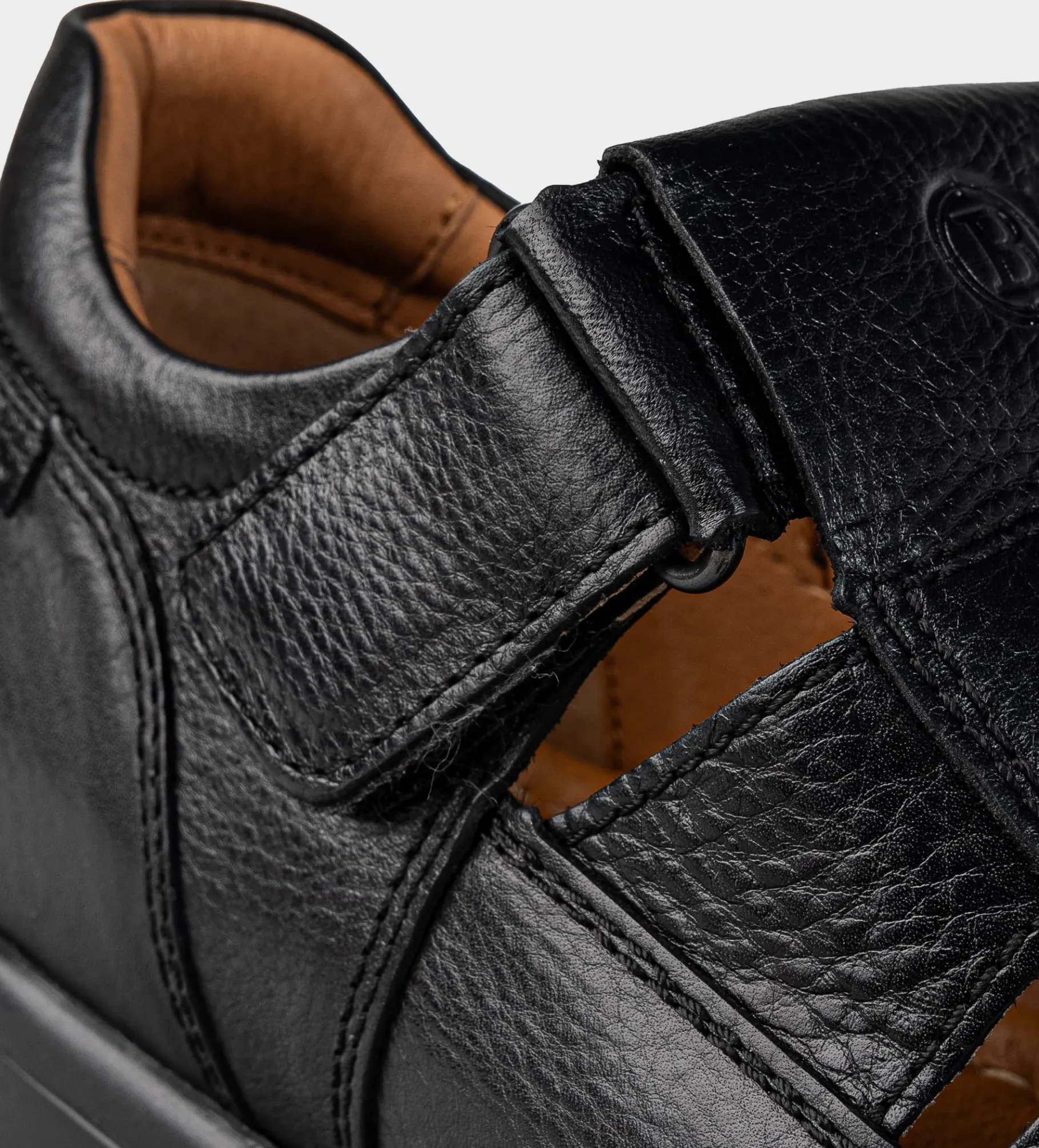 Outlet SANDALIA CASUAL PIEL NEGRO Hombre Sandalias