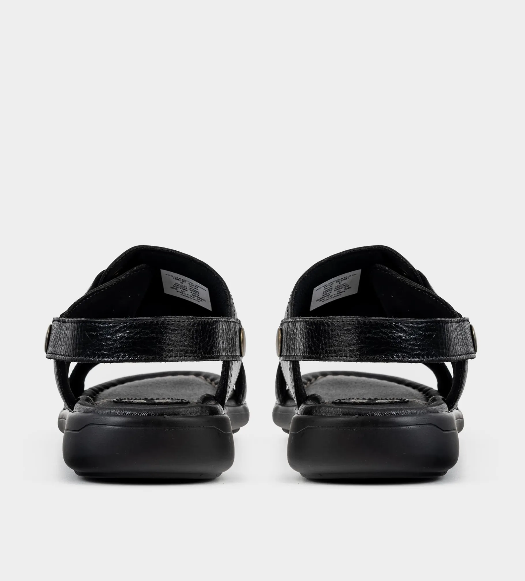 New SANDALIA CONFORT AJUSTABLE PIEL NEGRO Hombre Sandalias