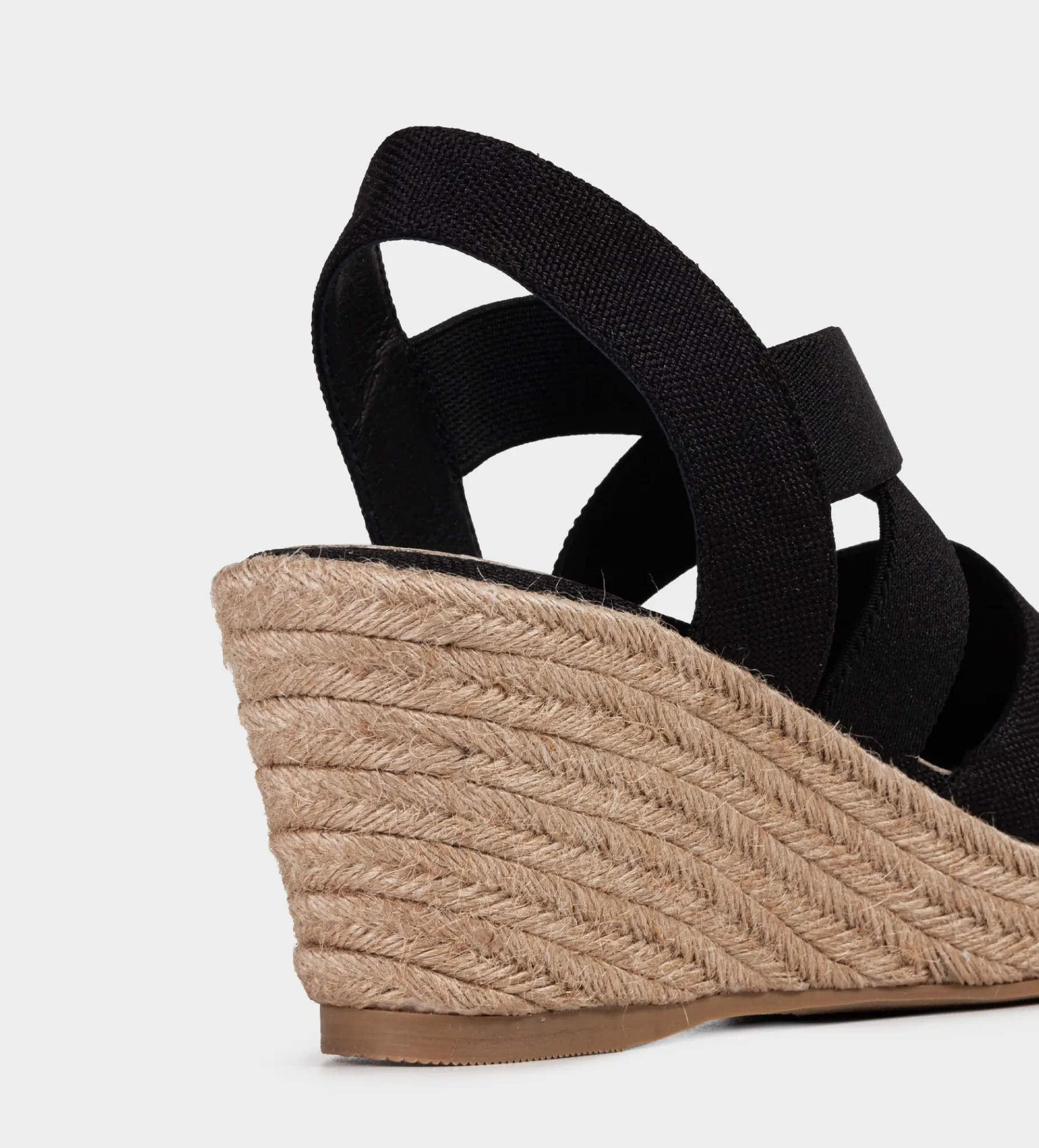 Clearance SANDALIA CUÑA ALPARGATA NEGRO Mujer Sandalias Y Plataformas