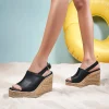 Online SANDALIA CUÑA PLATAFORMA NEGRO Mujer Sandalias Y Plataformas