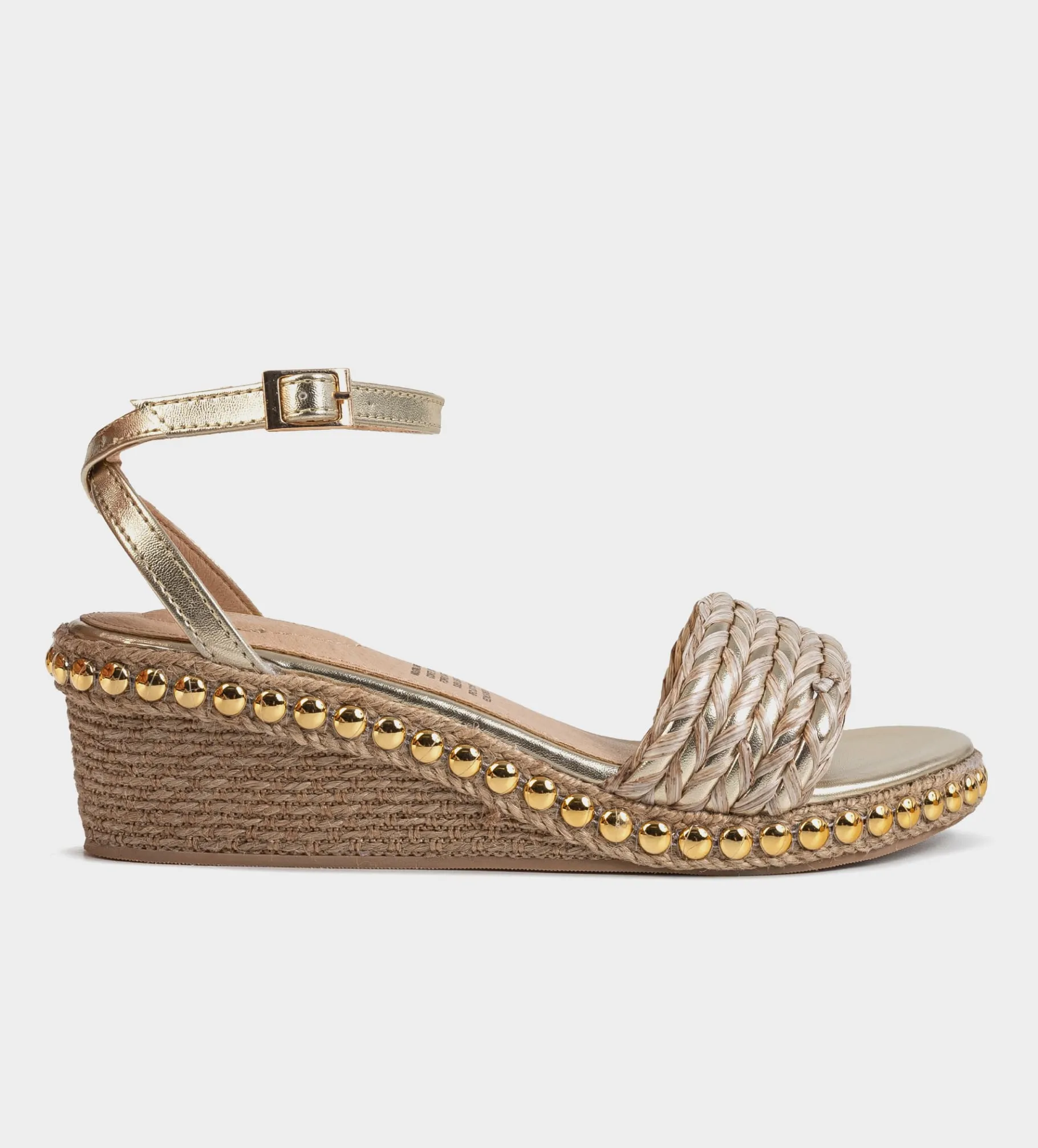 Clearance SANDALIA CUÑA YUTE ORO Mujer Sandalias Y Plataformas
