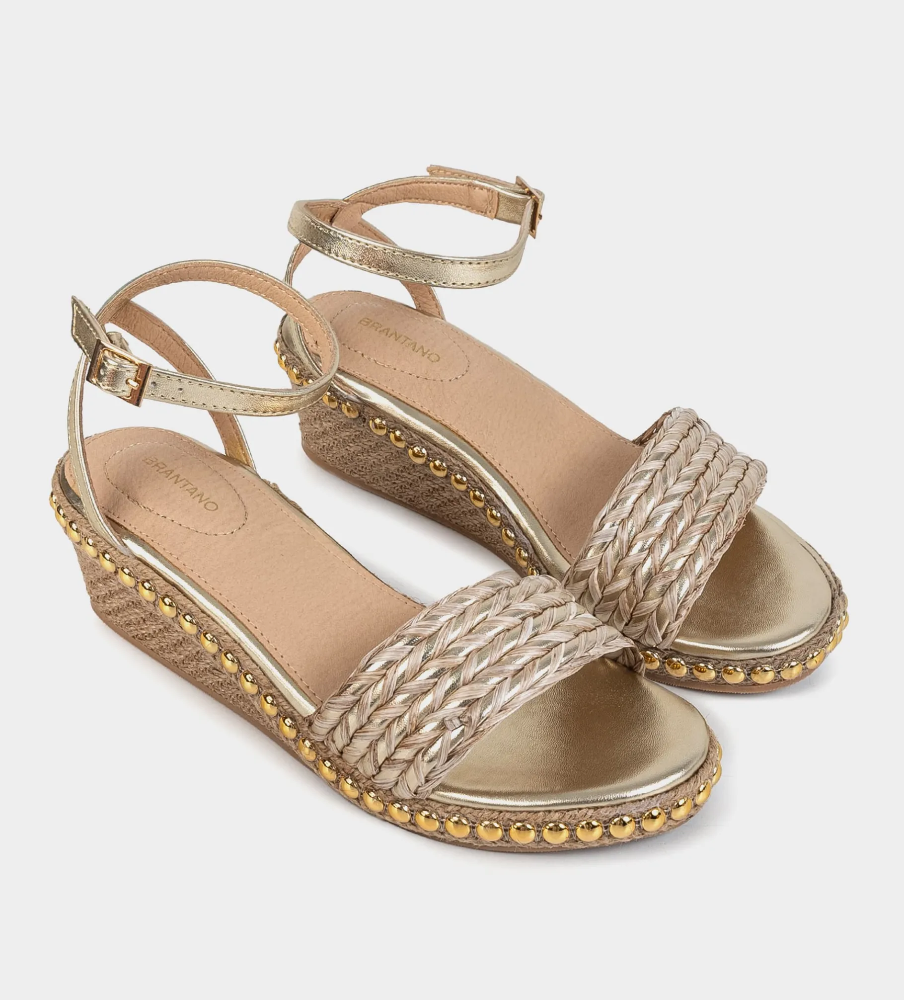 Clearance SANDALIA CUÑA YUTE ORO Mujer Sandalias Y Plataformas