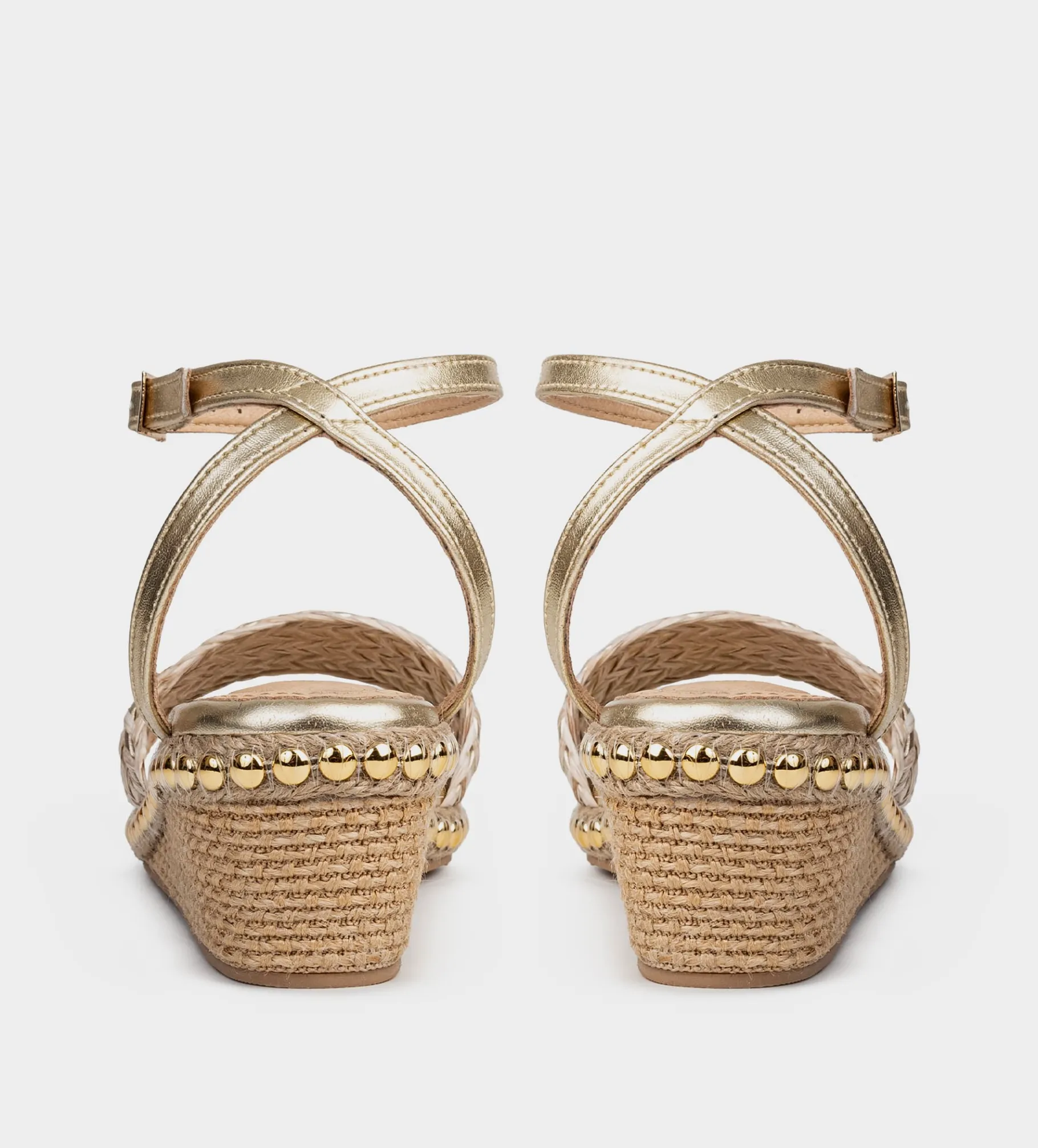 Clearance SANDALIA CUÑA YUTE ORO Mujer Sandalias Y Plataformas