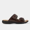New SANDALIA DOBLE CORREA PIEL CAFÉ Hombre Sandalias