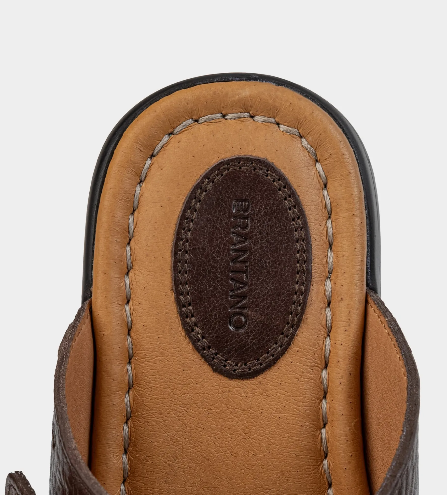 New SANDALIA DOBLE CORREA PIEL CAFÉ Hombre Sandalias
