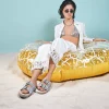 Online SANDALIA DOBLE HEBILLAS BRILLOS PLATA Mujer Sandalias Y Plataformas