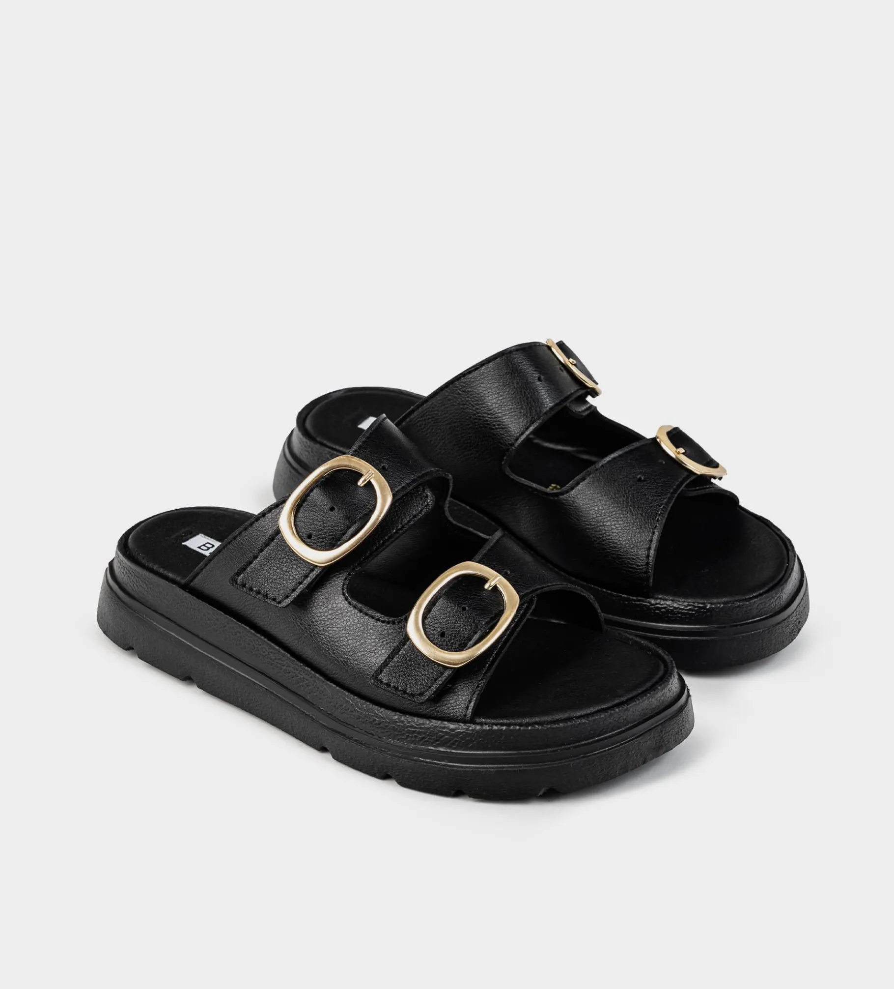 Discount SANDALIA FLAT HEBILLAS NEGRO Mujer Sandalias Y Plataformas