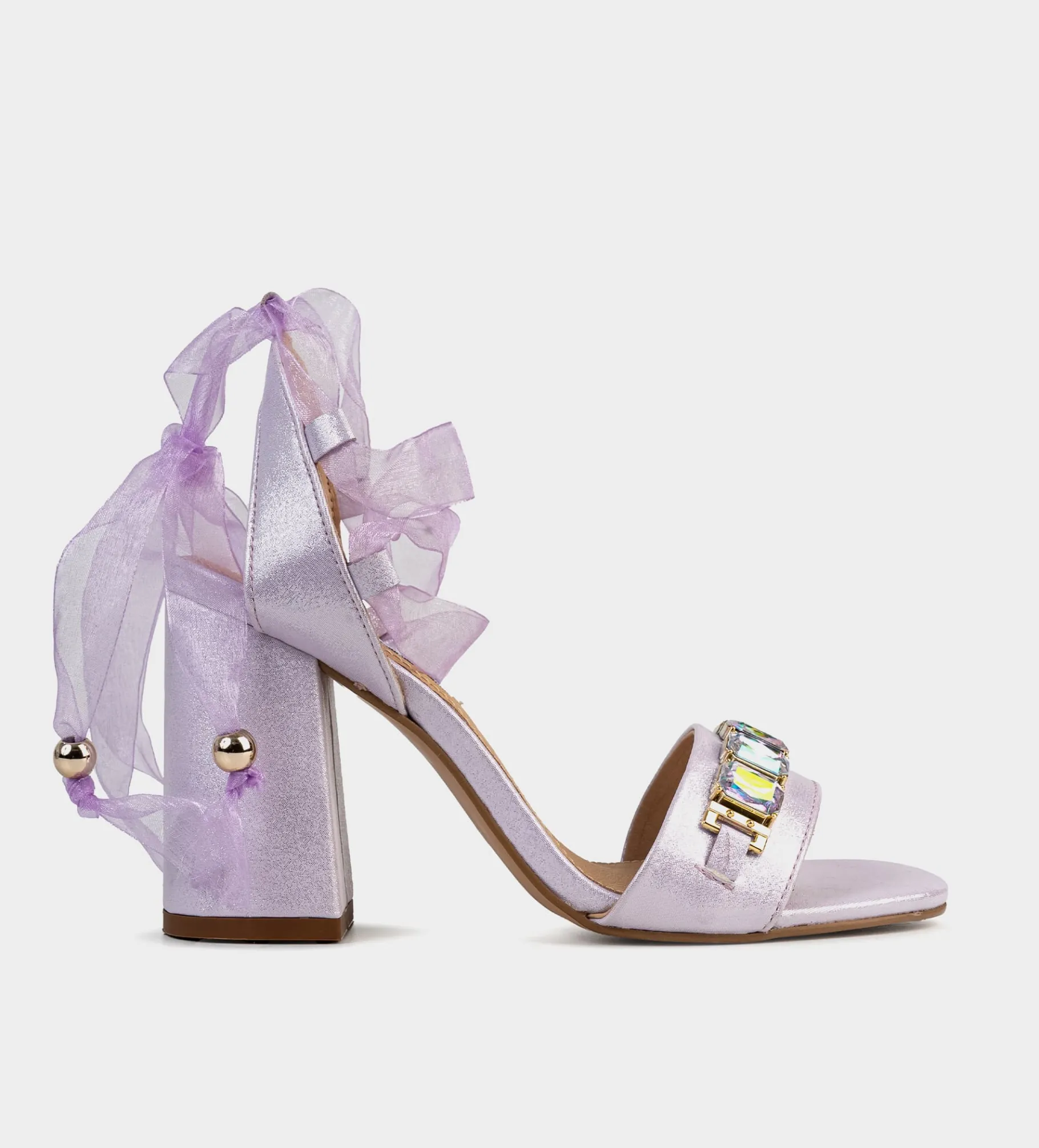 Best SANDALIA LAZO SATIN CRISTALES LILA Mujer Fiesta | Sandalias Y Plataformas