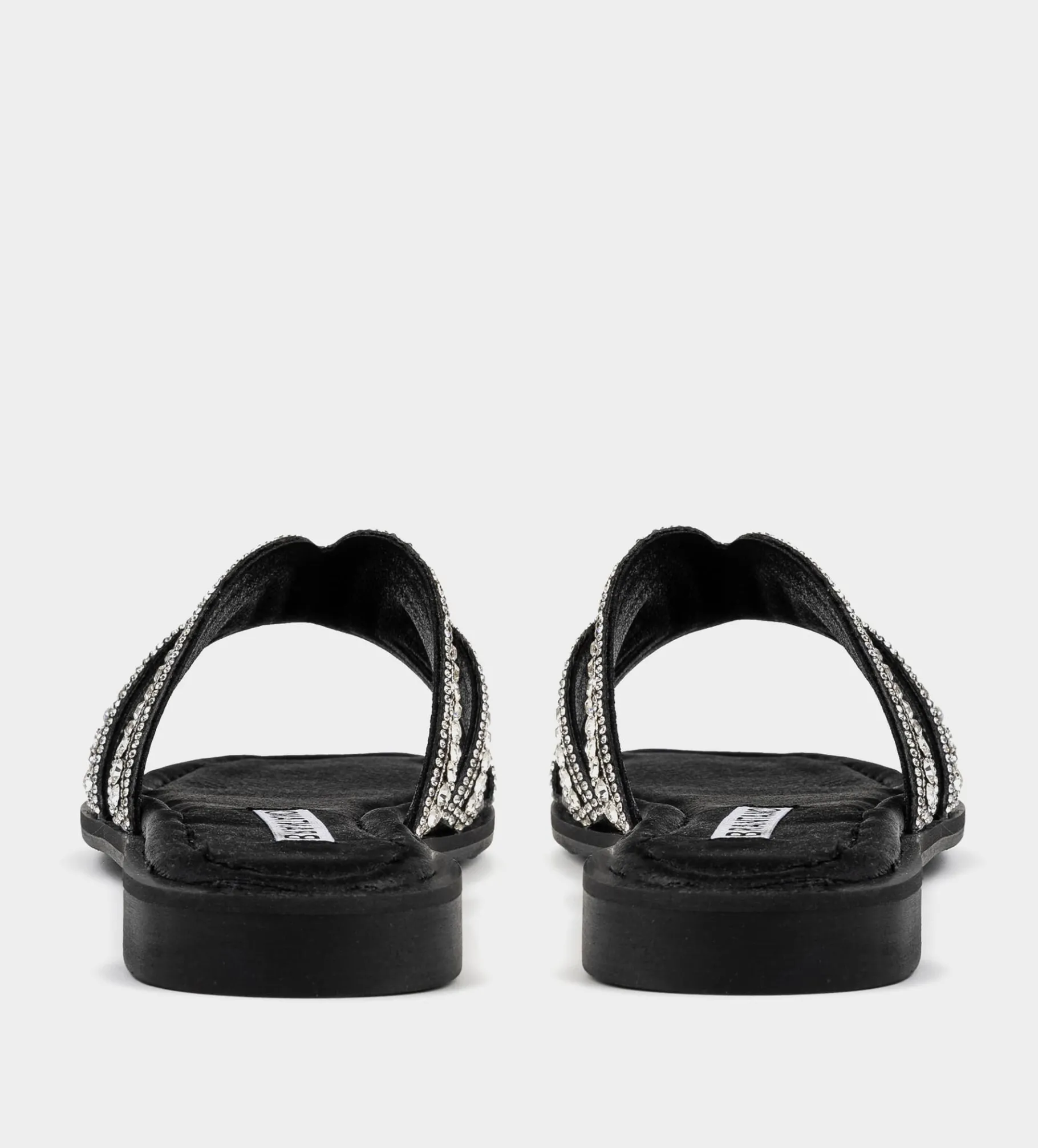 Best SANDALIA PLANA BRILLOS NEGRO Mujer Sandalias Y Plataformas