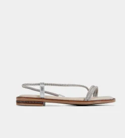 Sale SANDALIA PLANA TIRAS PLATA Mujer Sandalias Y Plataformas