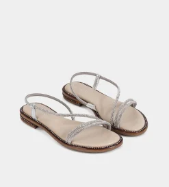 Sale SANDALIA PLANA TIRAS PLATA Mujer Sandalias Y Plataformas