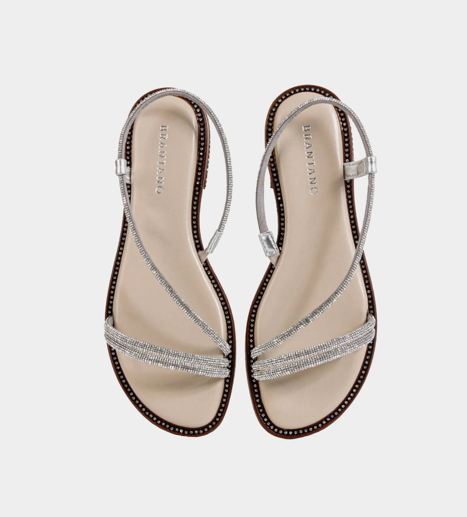 Sale SANDALIA PLANA TIRAS PLATA Mujer Sandalias Y Plataformas