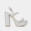 Hot SANDALIA PLATAFORMA BRILLOS PLATA Mujer Fiesta | Bride Collection