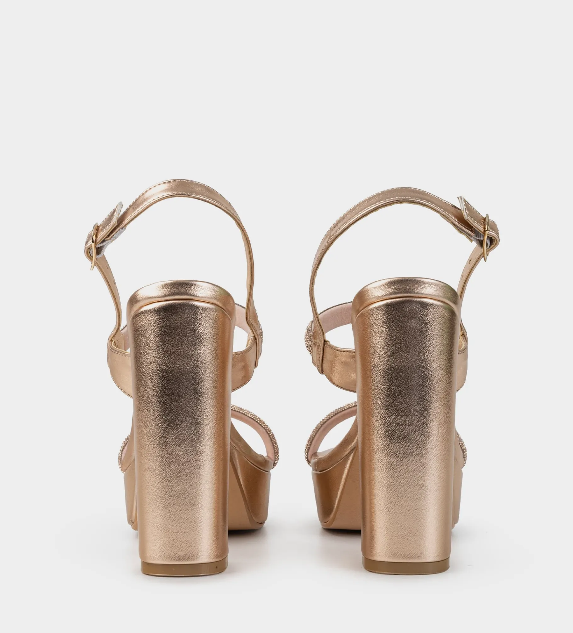 Online SANDALIA PLATAFORMA BRILLOS DORADA Mujer Fiesta | Sandalias Y Plataformas